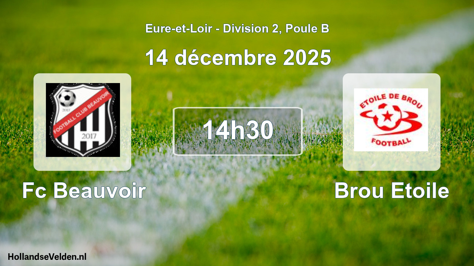 Geplande wedstrijd: Fc Beauvoir - Brou Etoile (14 december 2025)
