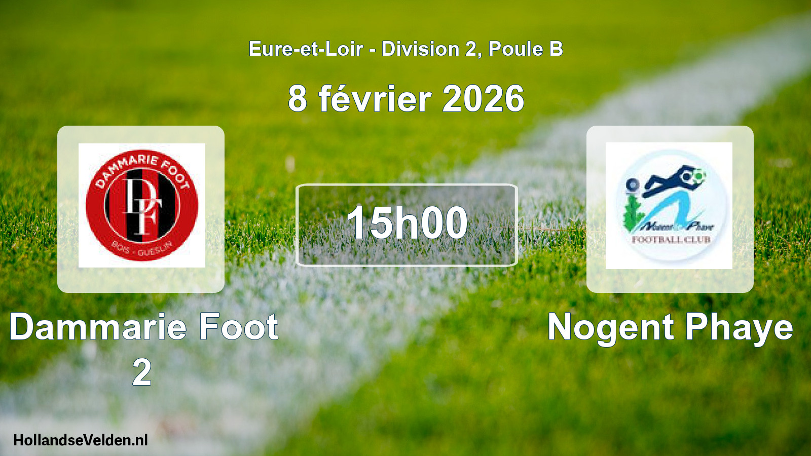 Scheduled Match: Dammarie Foot 2 - Nogent Phaye (8 February 2026)