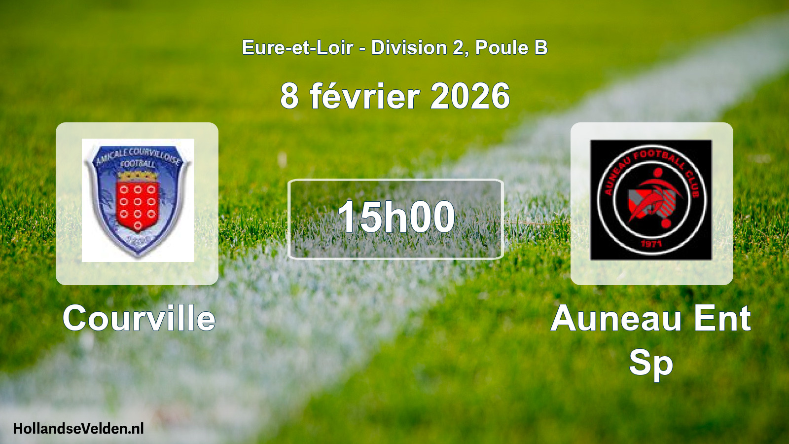 Geplande wedstrijd: Courville - Auneau Ent Sp (8 februari 2026)