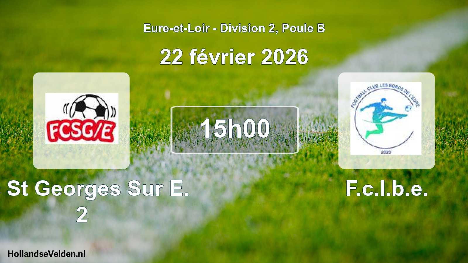 Geplande wedstrijd: Fc St Georges Sur E. 2 - F.c.l.b.e. (22 februari 2026)