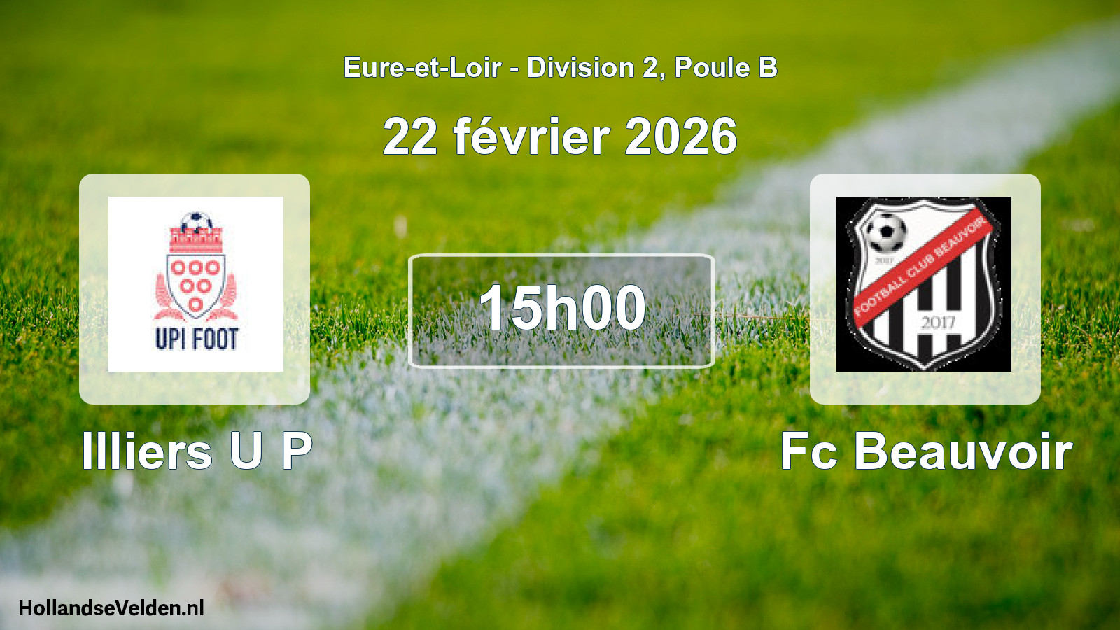 Scheduled Match: Illiers U P - Fc Beauvoir (22 February 2026)