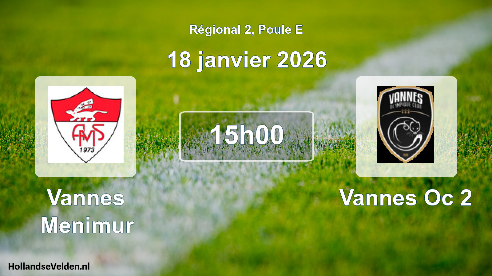 Scheduled Match: Vannes Menimur - Vannes Oc 2 (18 January 2026)
