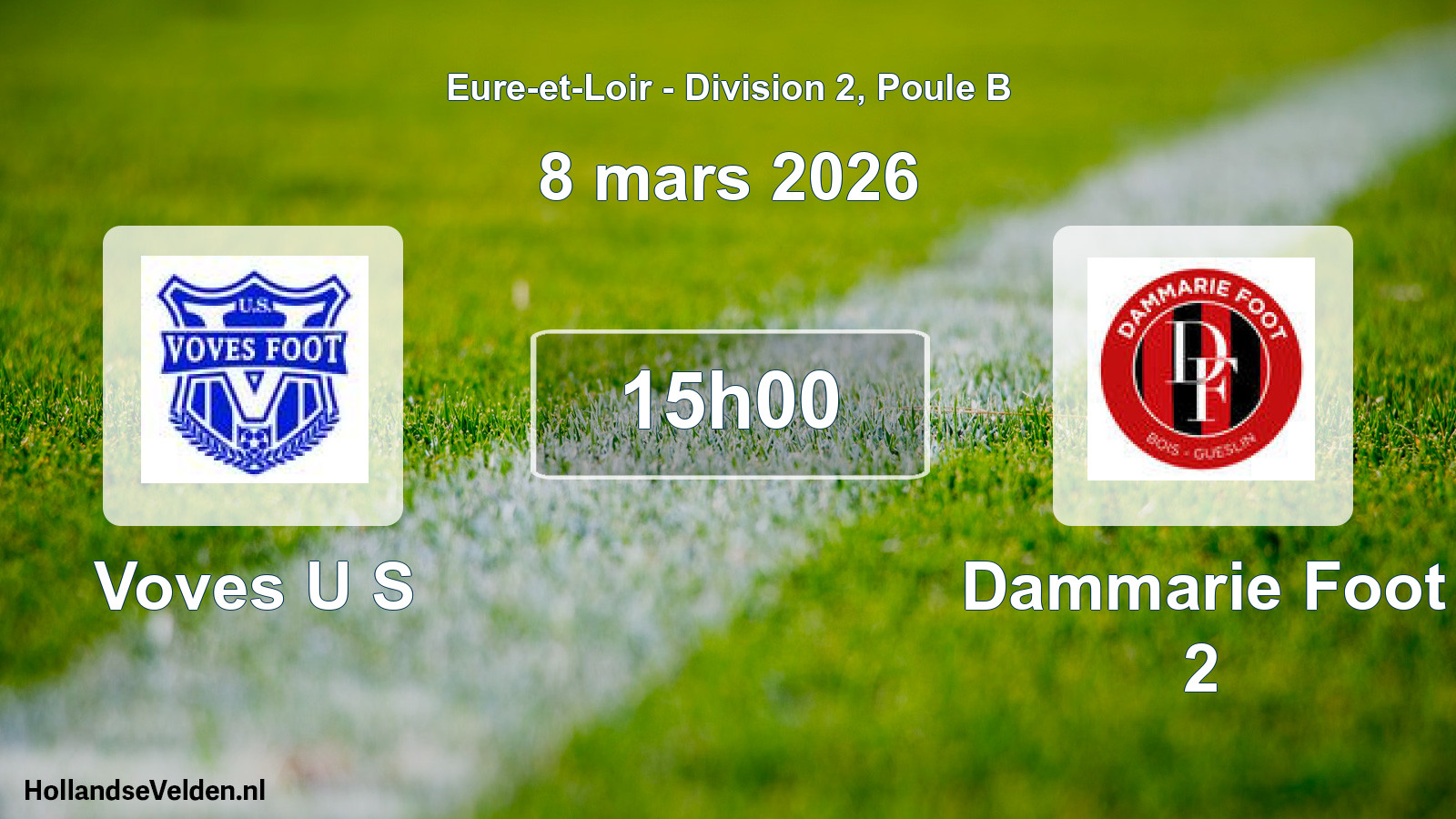 Geplande wedstrijd: Voves U S - Dammarie Foot 2 (8 mars 2026)