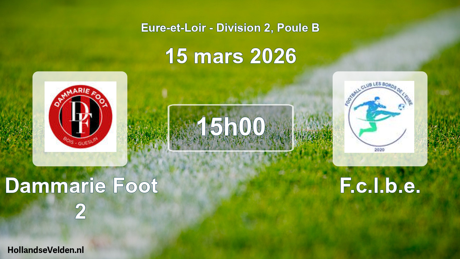 Geplande wedstrijd: Dammarie Foot 2 - F.c.l.b.e. (15 maart 2026)