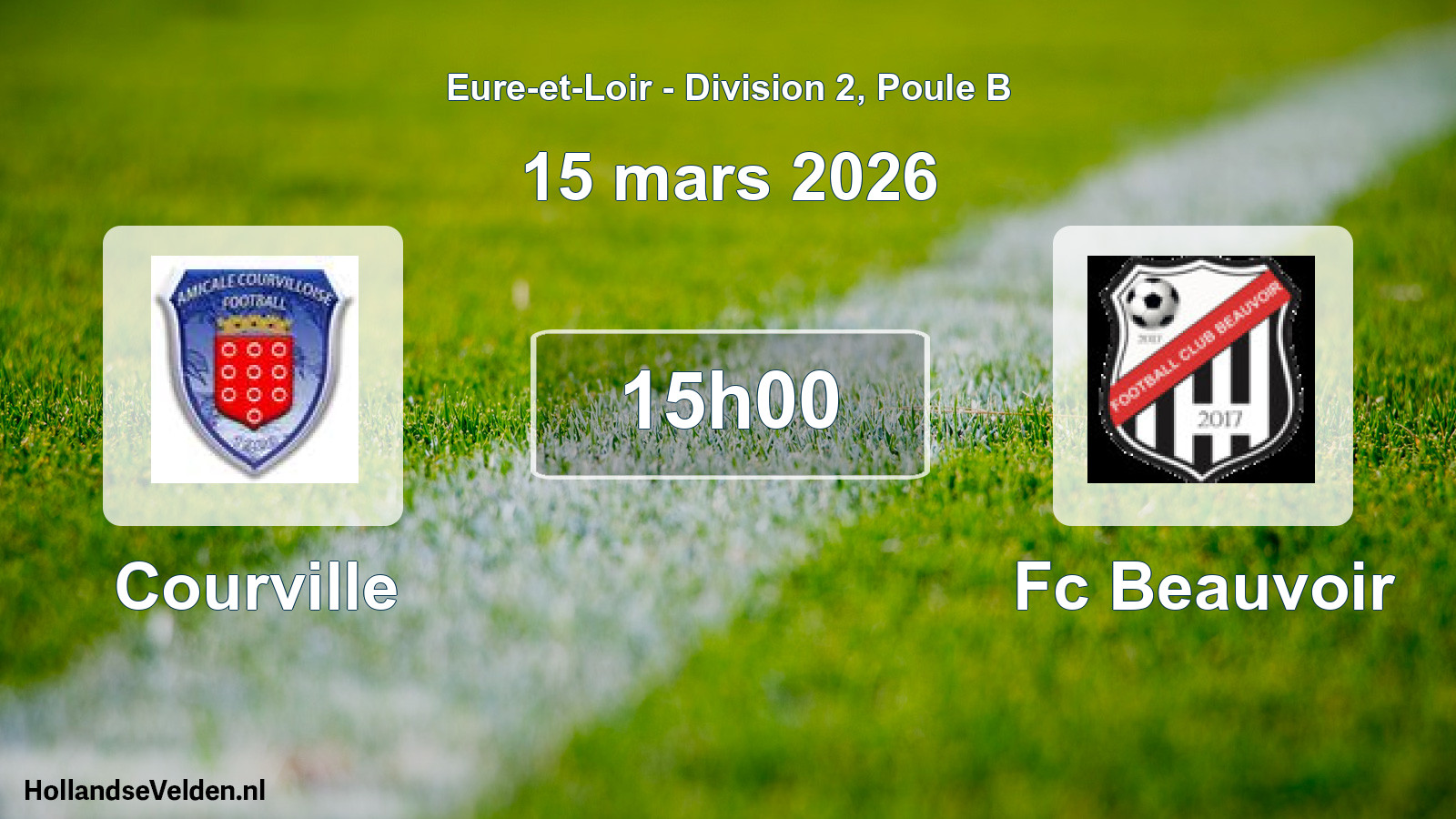 Geplande wedstrijd: Courville - Fc Beauvoir (15 maart 2026)