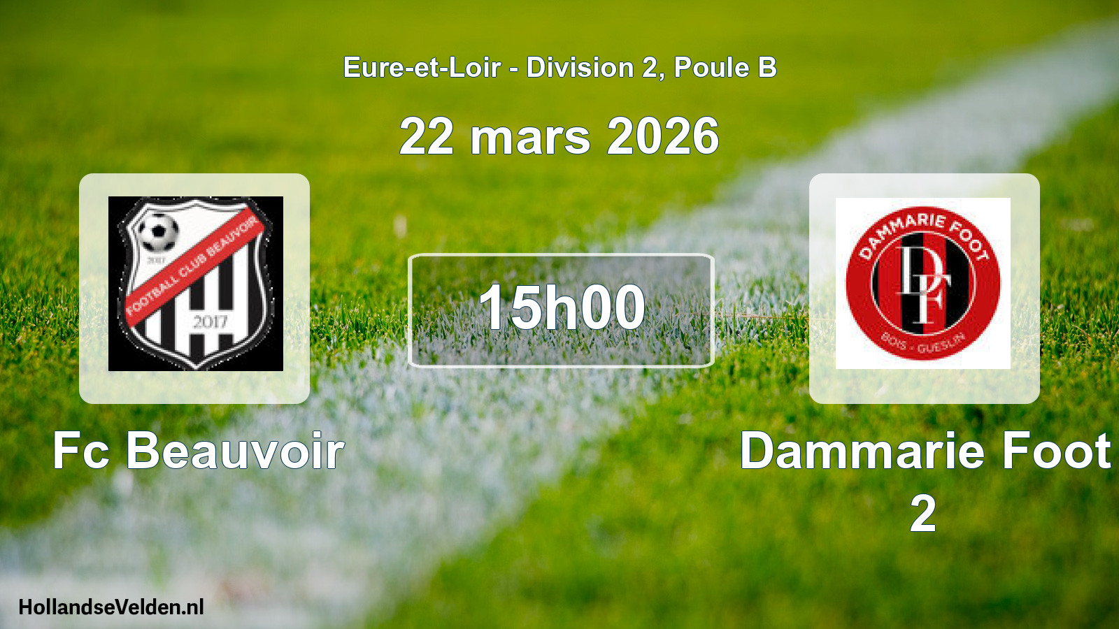 Scheduled Match: Fc Beauvoir - Dammarie Foot 2 (22 March 2026)