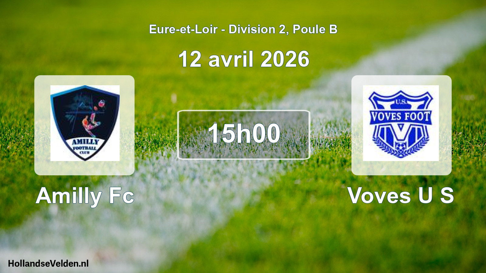 Geplande wedstrijd: Amilly Fc - Voves U S (12 avril 2026)