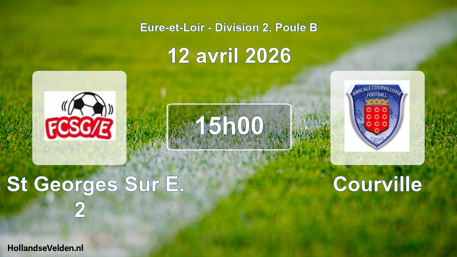 Scheduled Match: Fc St Georges Sur E. 2 - Courville (12 April 2026)