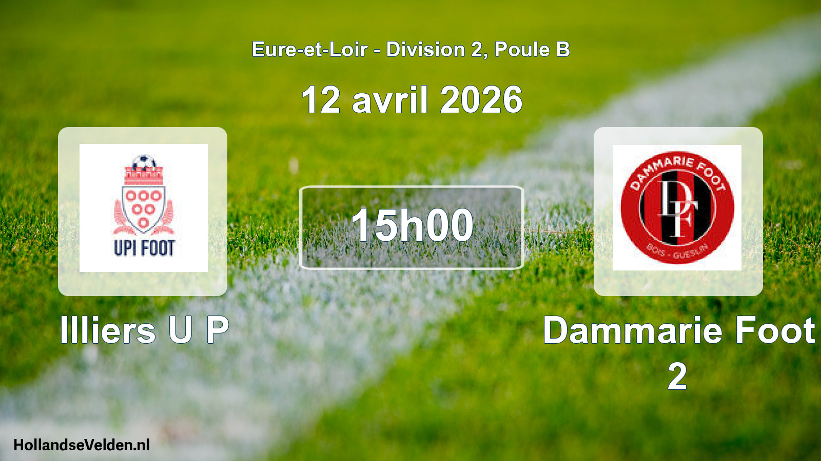 Geplande wedstrijd: Illiers U P - Dammarie Foot 2 (12 april 2026)