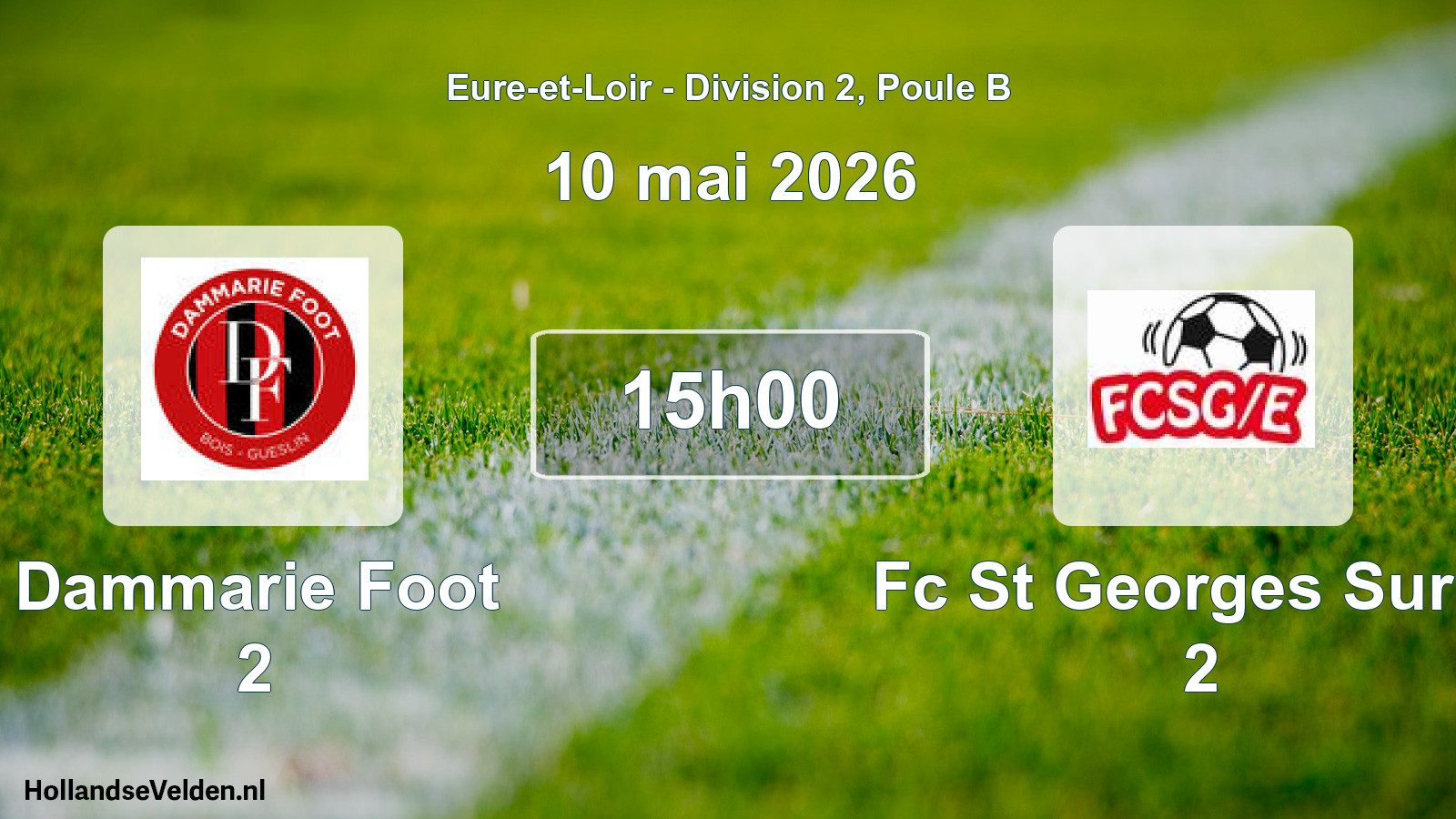 Geplande wedstrijd: Dammarie Foot 2 - Fc St Georges Sur E. 2 (10 mai 2026)