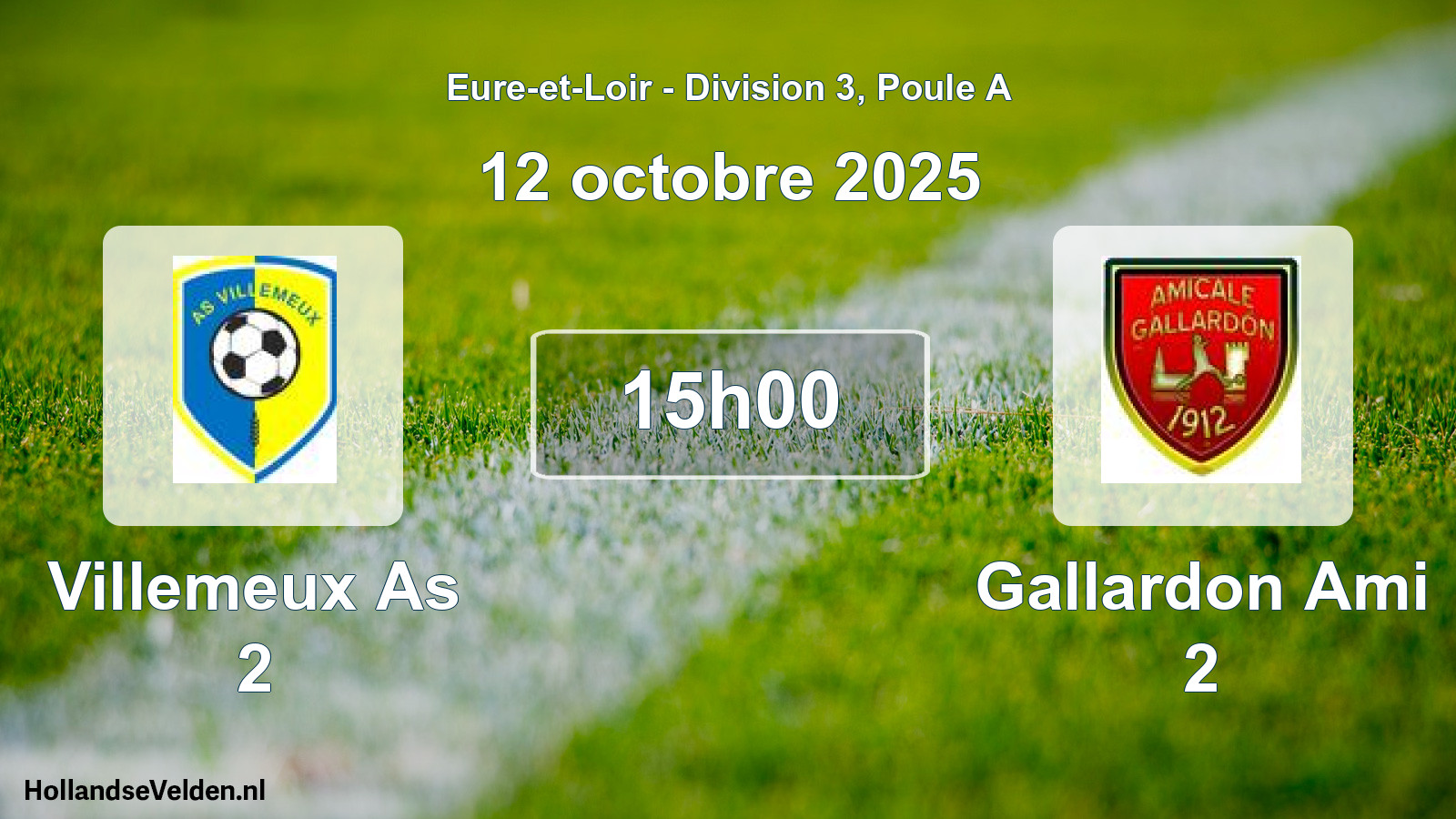 Scheduled Match: Villemeux As 2 - Gallardon Ami 2 (12 October 2025)
