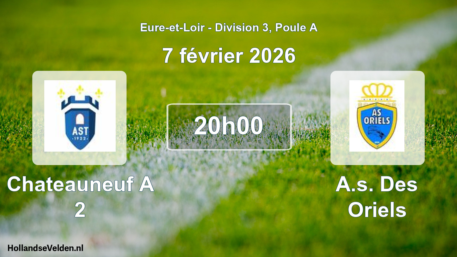 Geplande wedstrijd: Chateauneuf A 2 - A.s. Des Oriels (7 février 2026)