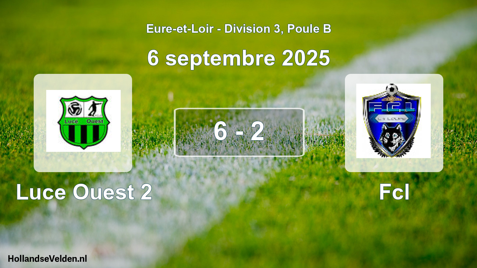 Total number of matches played: Luce Ouest 2 - Fcl 6 - 2 (6 September 2025)