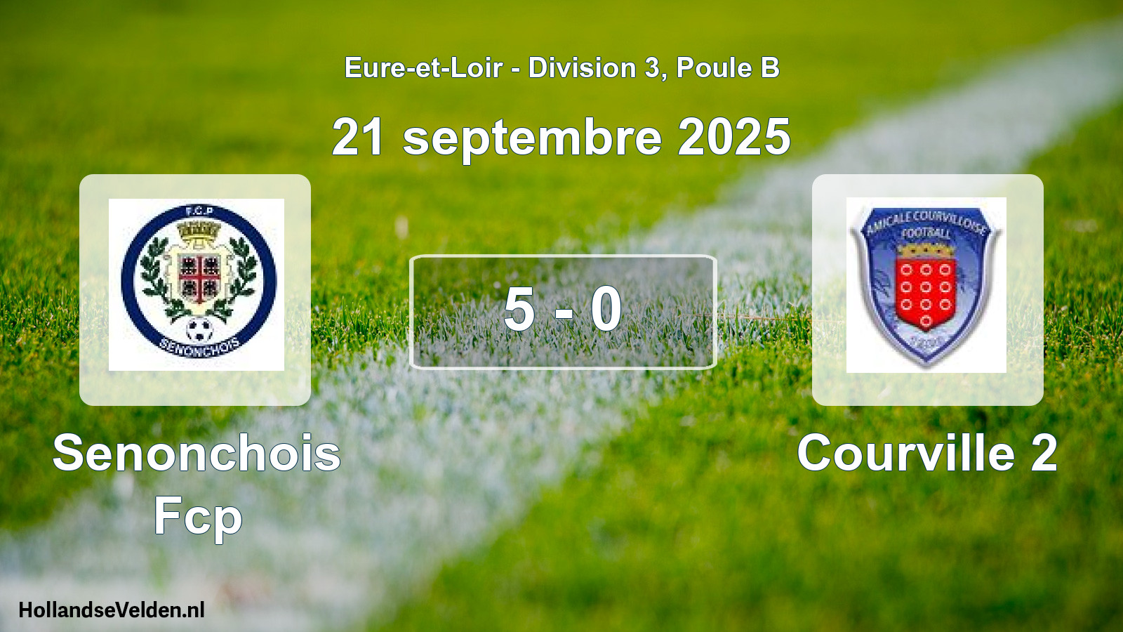 Gespeelde wedstrijd: Senonchois Fcp - Courville 2 5 - 0 (21 september 2025)