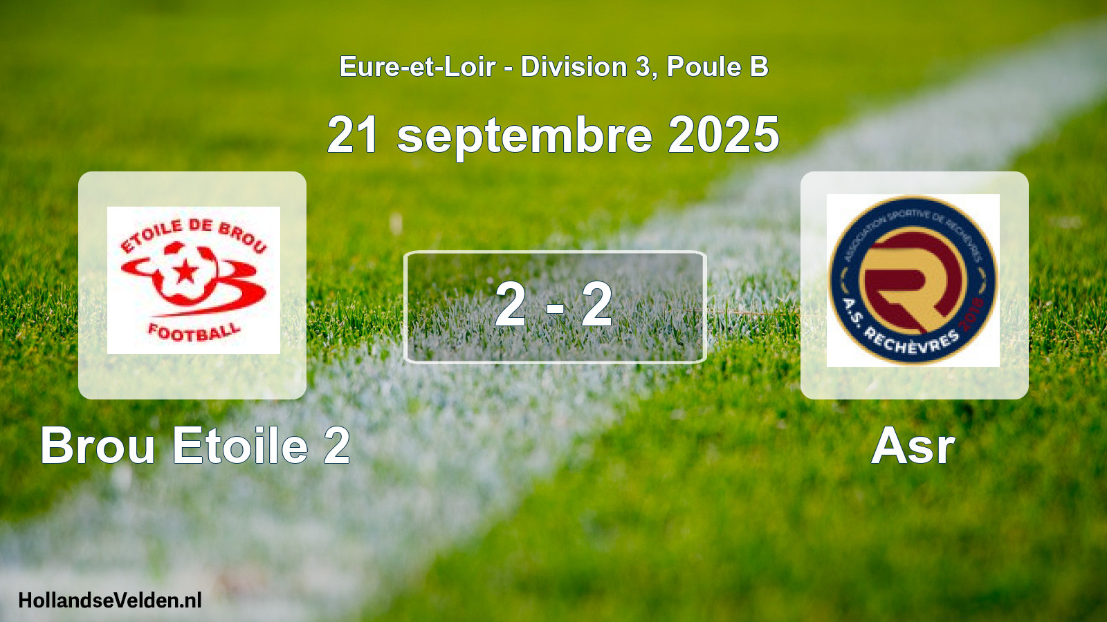 Gespeelde wedstrijd: Brou Etoile 2 - Asr 2 - 2 (21 septembre 2025)