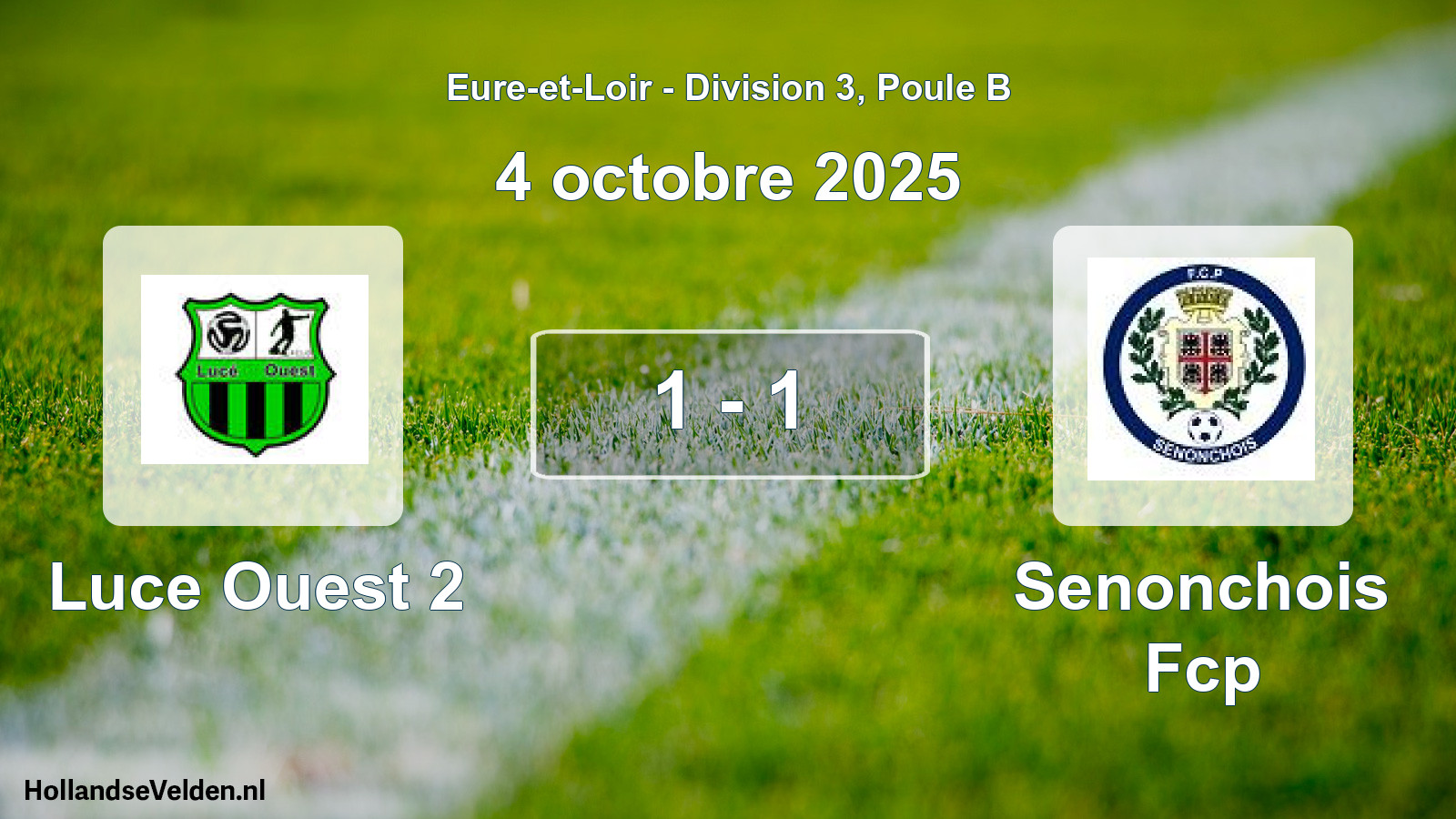 Total number of matches played: Luce Ouest 2 - Senonchois Fcp 1 - 1 (4 October 2025)