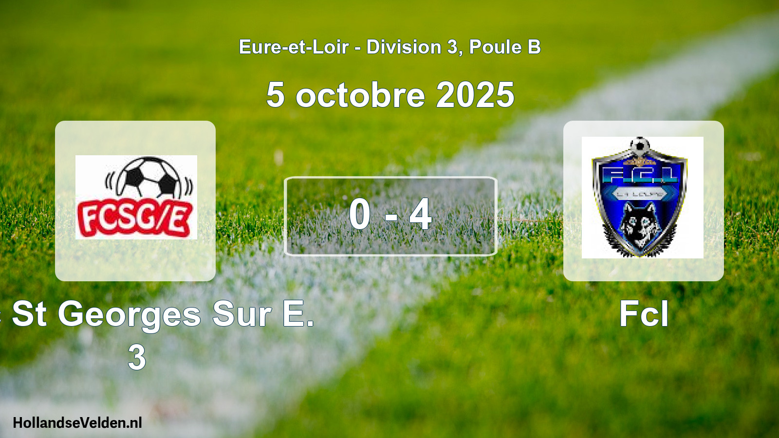 Gespeelde wedstrijd: Fc St Georges Sur E. 3 - Fcl 0 - 4 (5 oktober 2025)