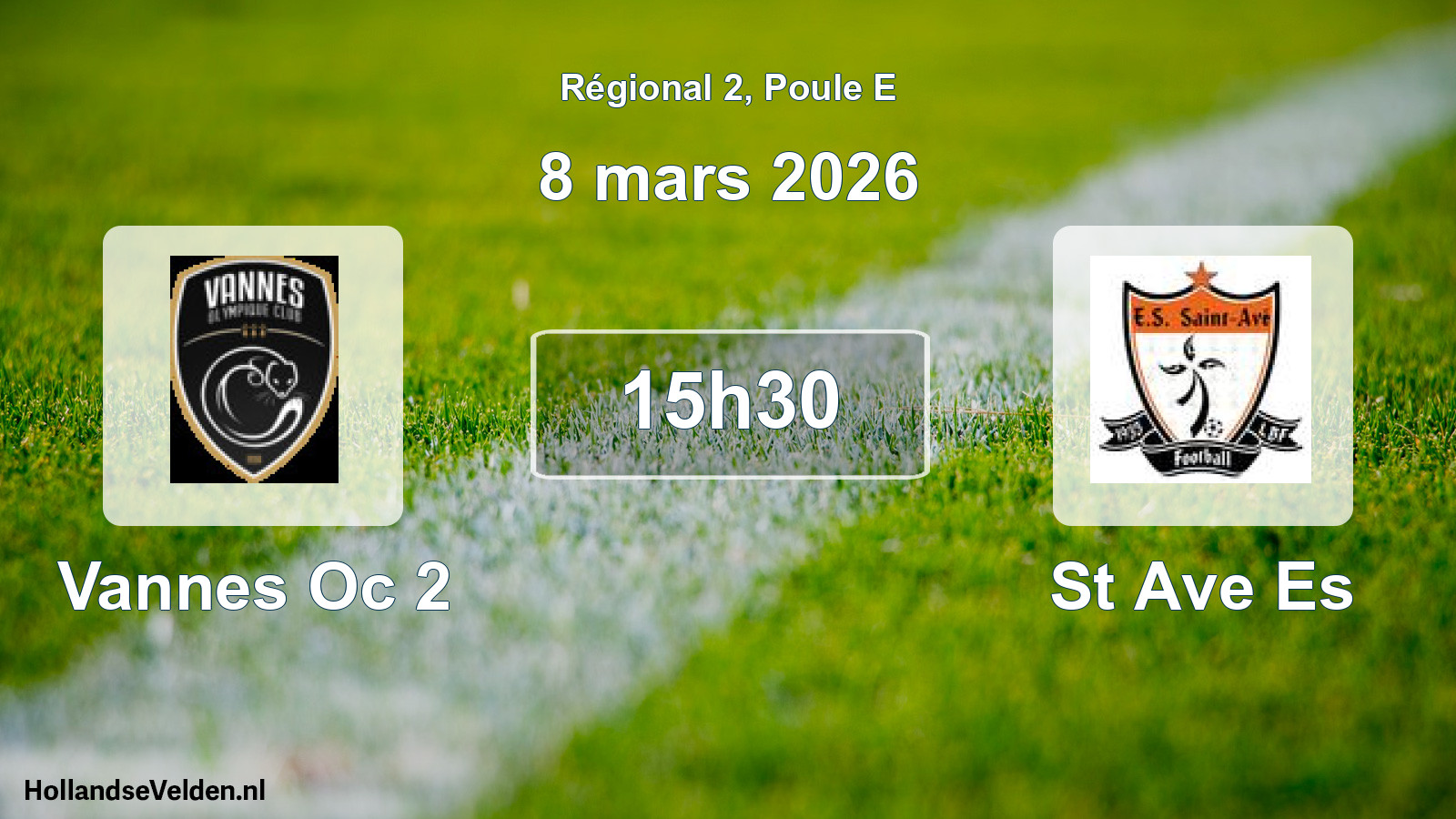 Geplande wedstrijd: Vannes Oc 2 - St Ave Es (8 mars 2026)