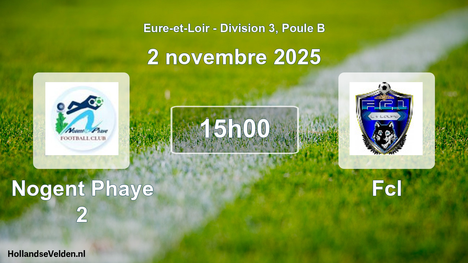 Geplande wedstrijd: Nogent Phaye 2 - Fcl (2 november 2025)