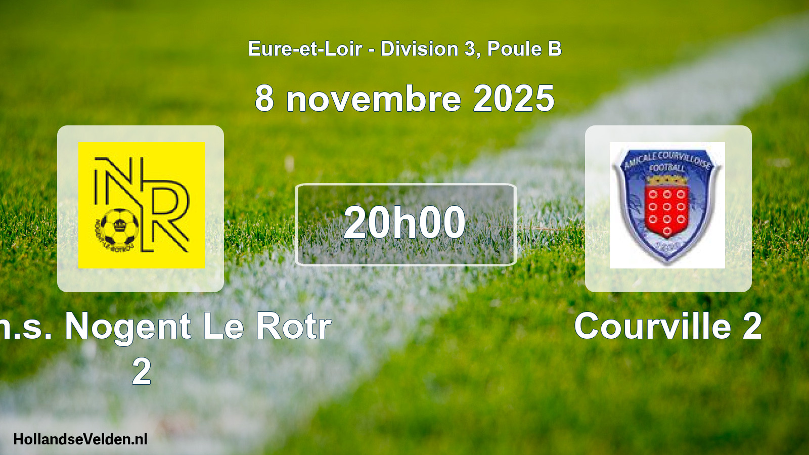 Geplande wedstrijd: Am.s. Nogent Le Rotr 2 - Courville 2 (8 novembre 2025)
