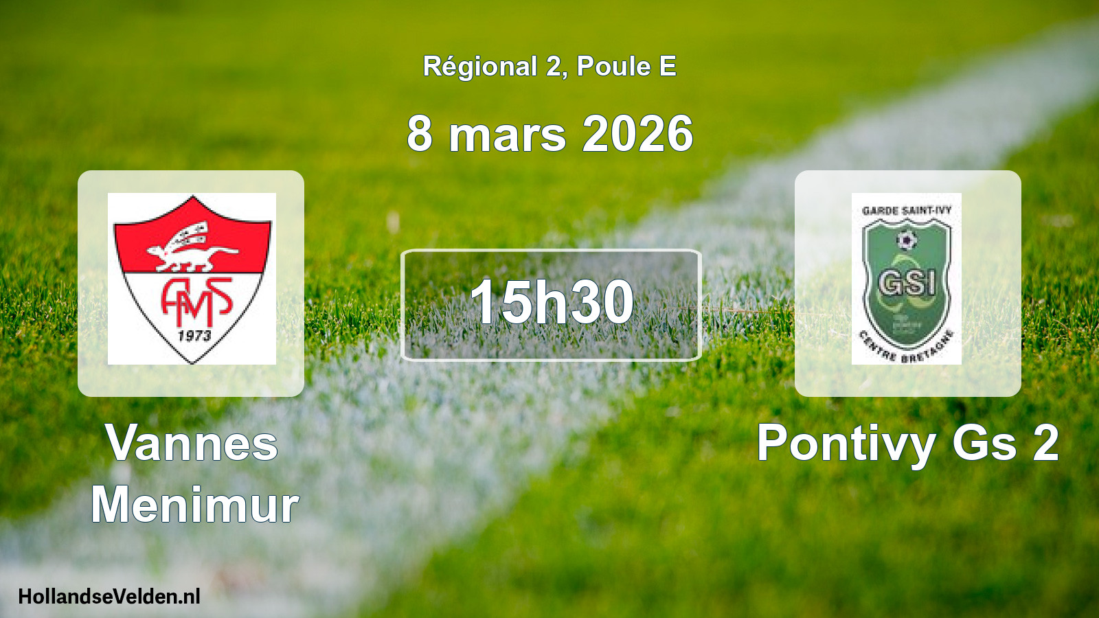 Scheduled Match: Vannes Menimur - Pontivy Gs 2 (8 March 2026)