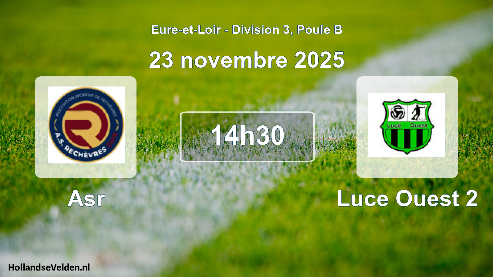 Geplande wedstrijd: Asr - Luce Ouest 2 (23 november 2025)
