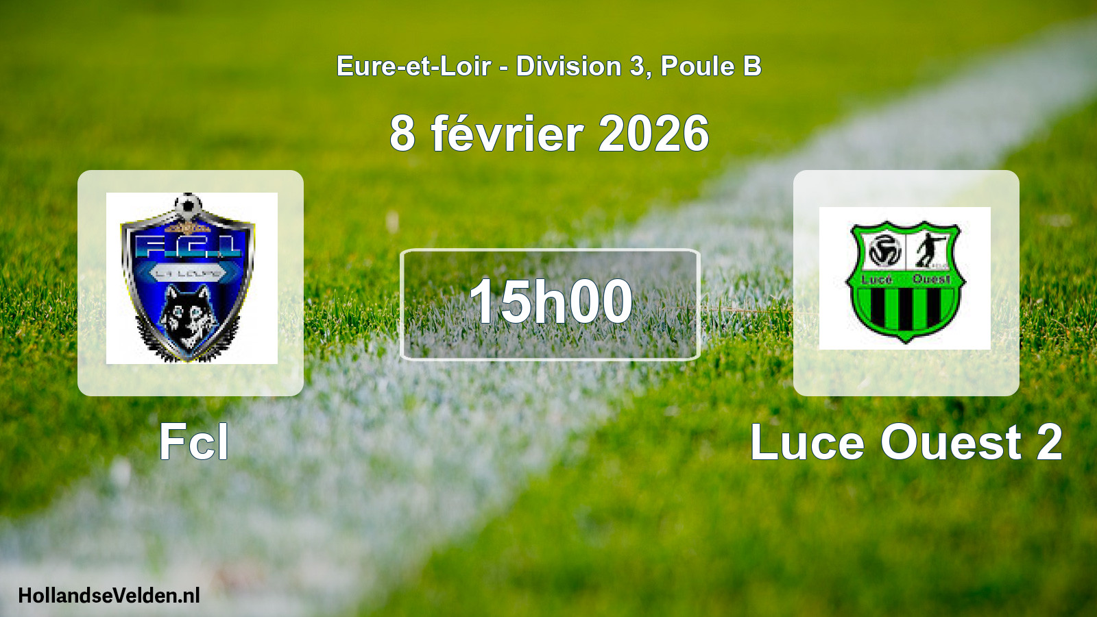 Geplande wedstrijd: Fcl - Luce Ouest 2 (8 février 2026)
