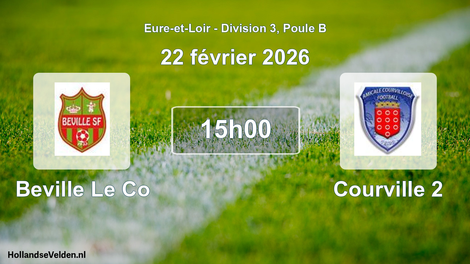 Geplande wedstrijd: Beville Le Co - Courville 2 (22 février 2026)