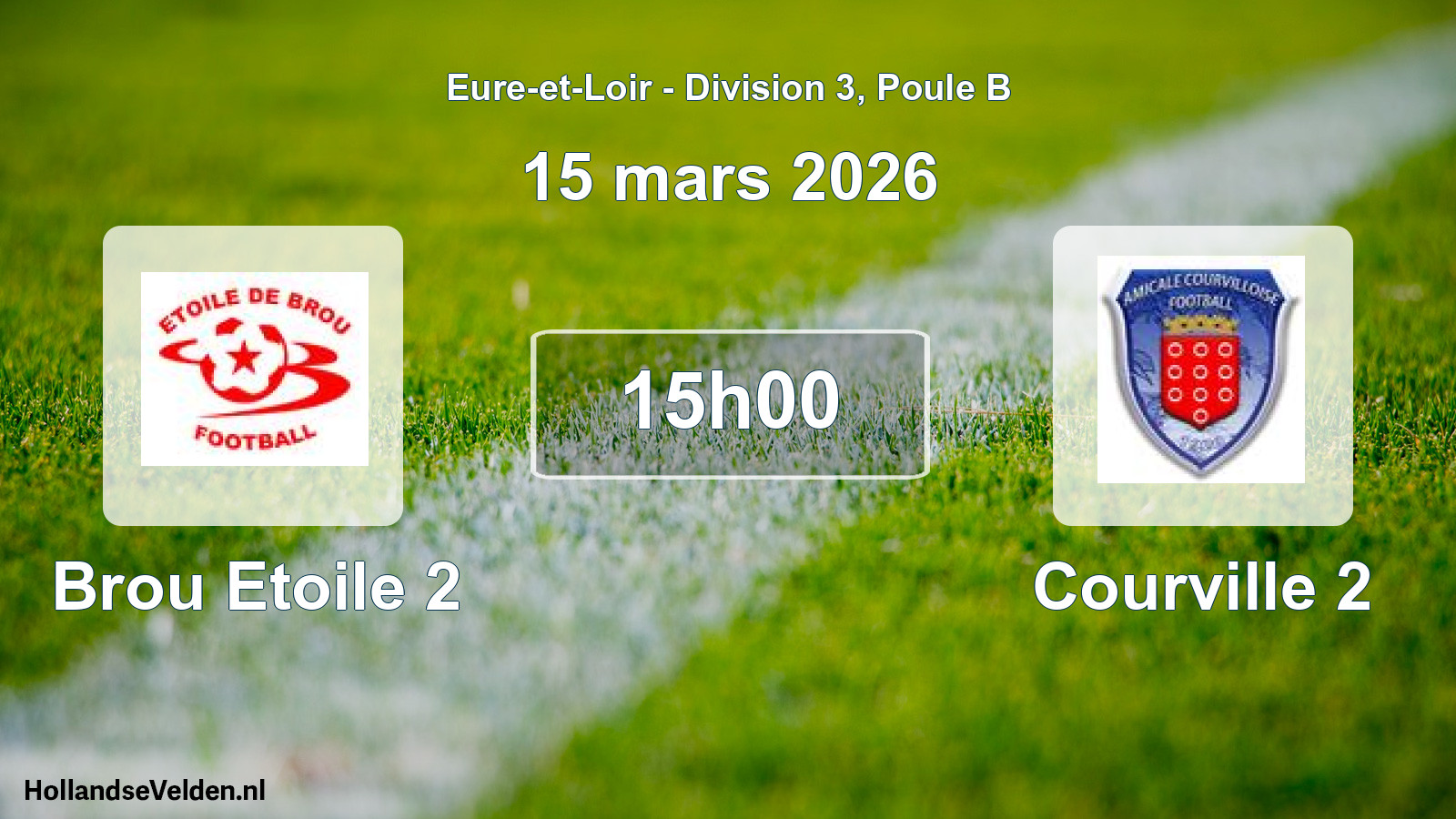 Geplande wedstrijd: Brou Etoile 2 - Courville 2 (15 maart 2026)
