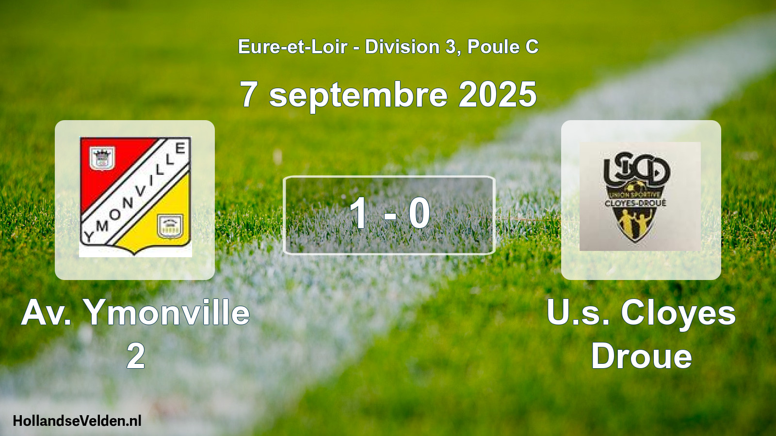 Total number of matches played: Av. Ymonville 2 - U.s. Cloyes Droue 1 - 0 (7 September 2025)