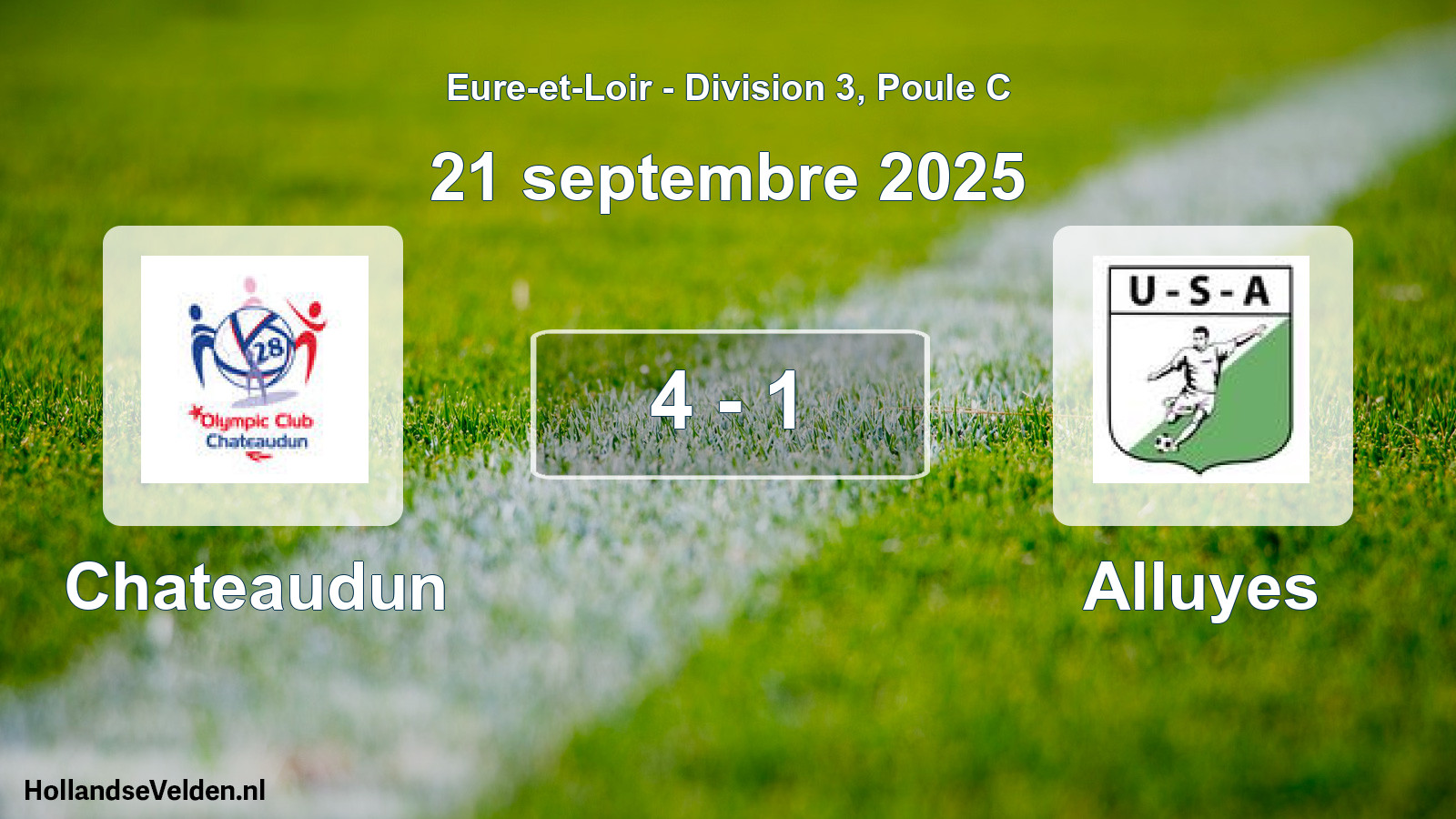 Gespeelde wedstrijd: Chateaudun - Alluyes 4 - 1 (21 septembre 2025)