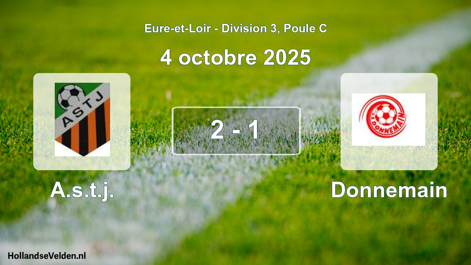Gespeelde wedstrijd: A.s.t.j. - Donnemain 2 - 1 (4 octobre 2025)