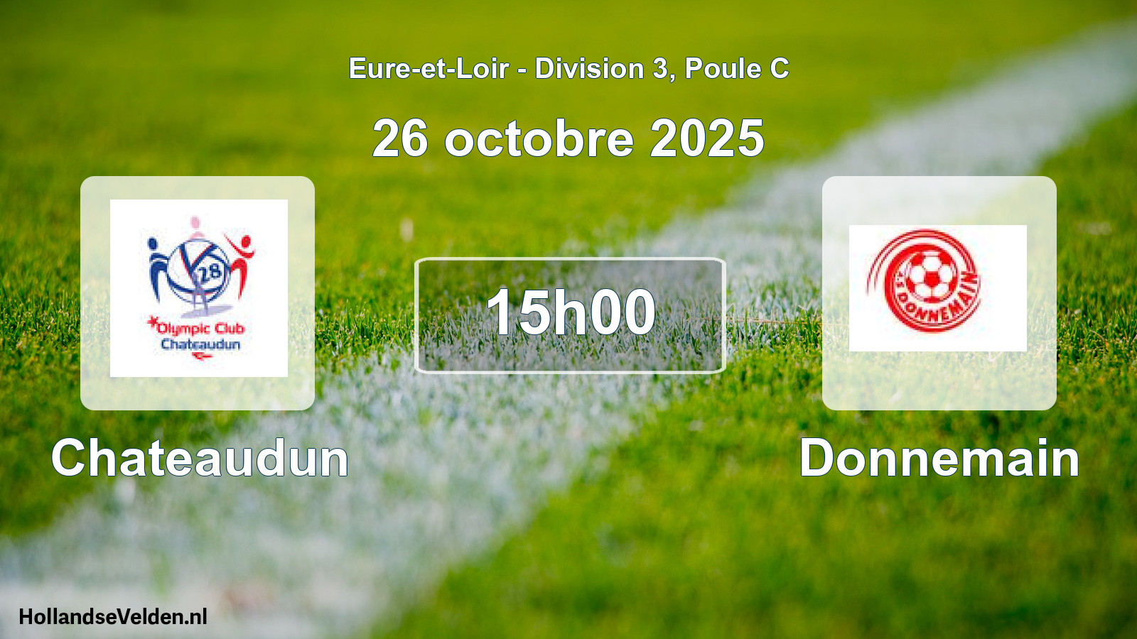 Geplande wedstrijd: Chateaudun - Donnemain (26 octobre 2025)
