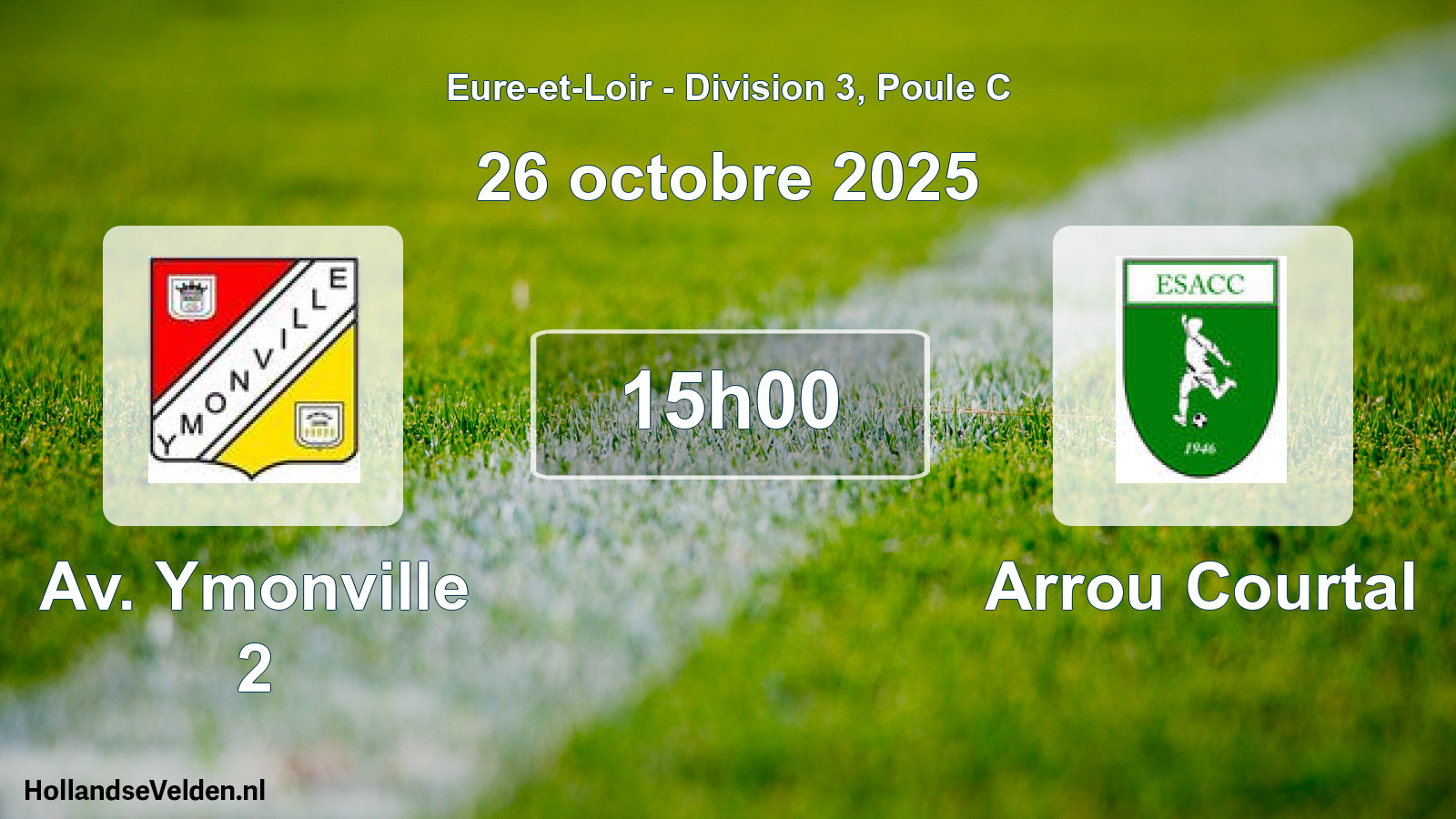 Geplande wedstrijd: Av. Ymonville 2 - Arrou Courtal (26 octobre 2025)