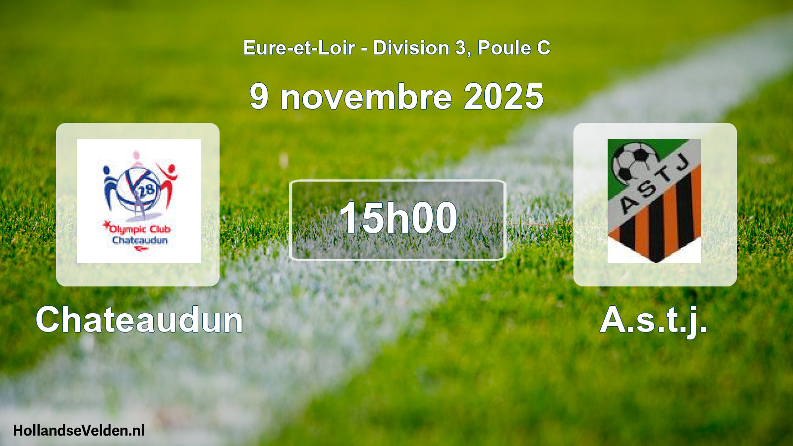 Geplande wedstrijd: Chateaudun - A.s.t.j. (9 novembre 2025)