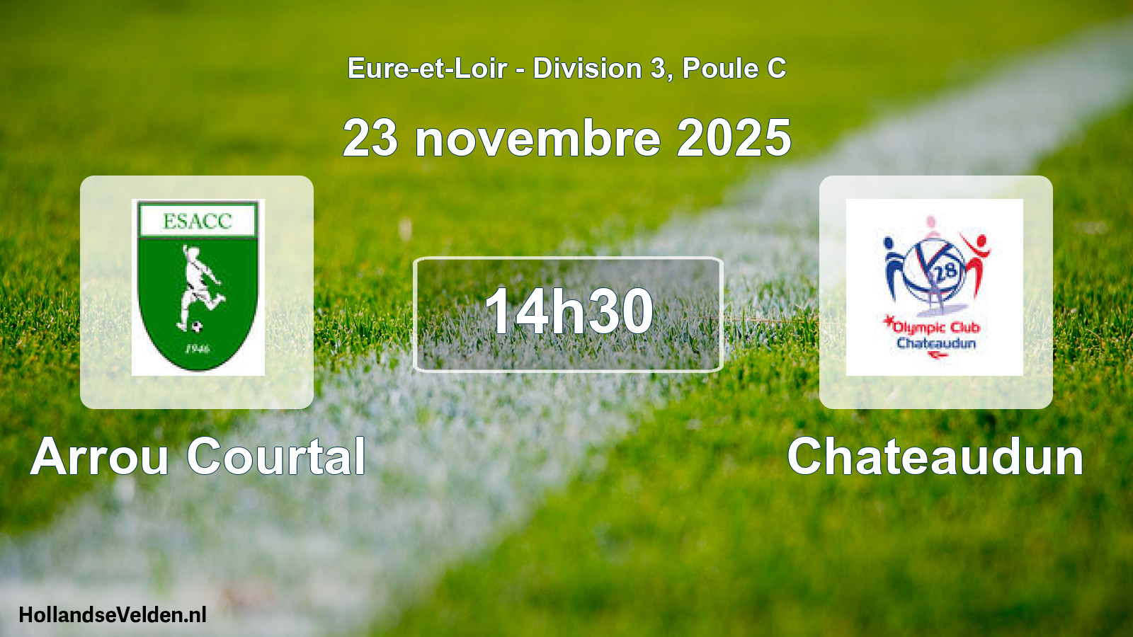 Geplande wedstrijd: Arrou Courtal - Chateaudun (23 novembre 2025)