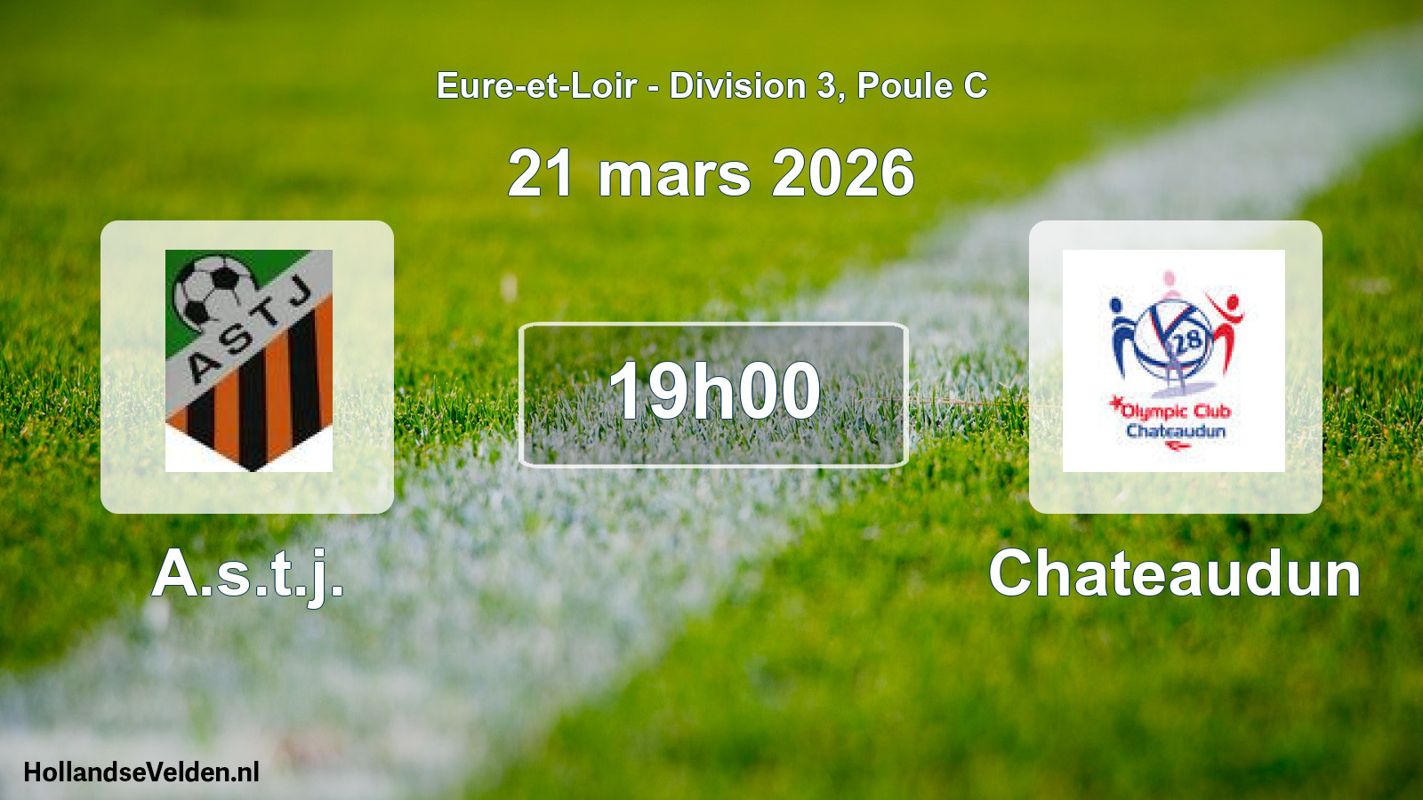 Geplande wedstrijd: A.s.t.j. - Chateaudun (21 maart 2026)
