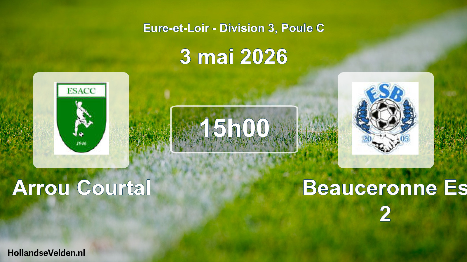 Geplande wedstrijd: Arrou Courtal - Beauceronne Es 2 (3 mai 2026)