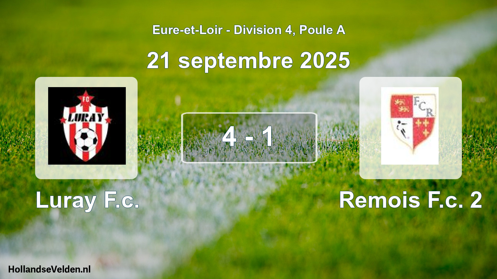 Gespeelde wedstrijd: Luray F.c. - Remois F.c. 2 4 - 1 (21 september 2025)