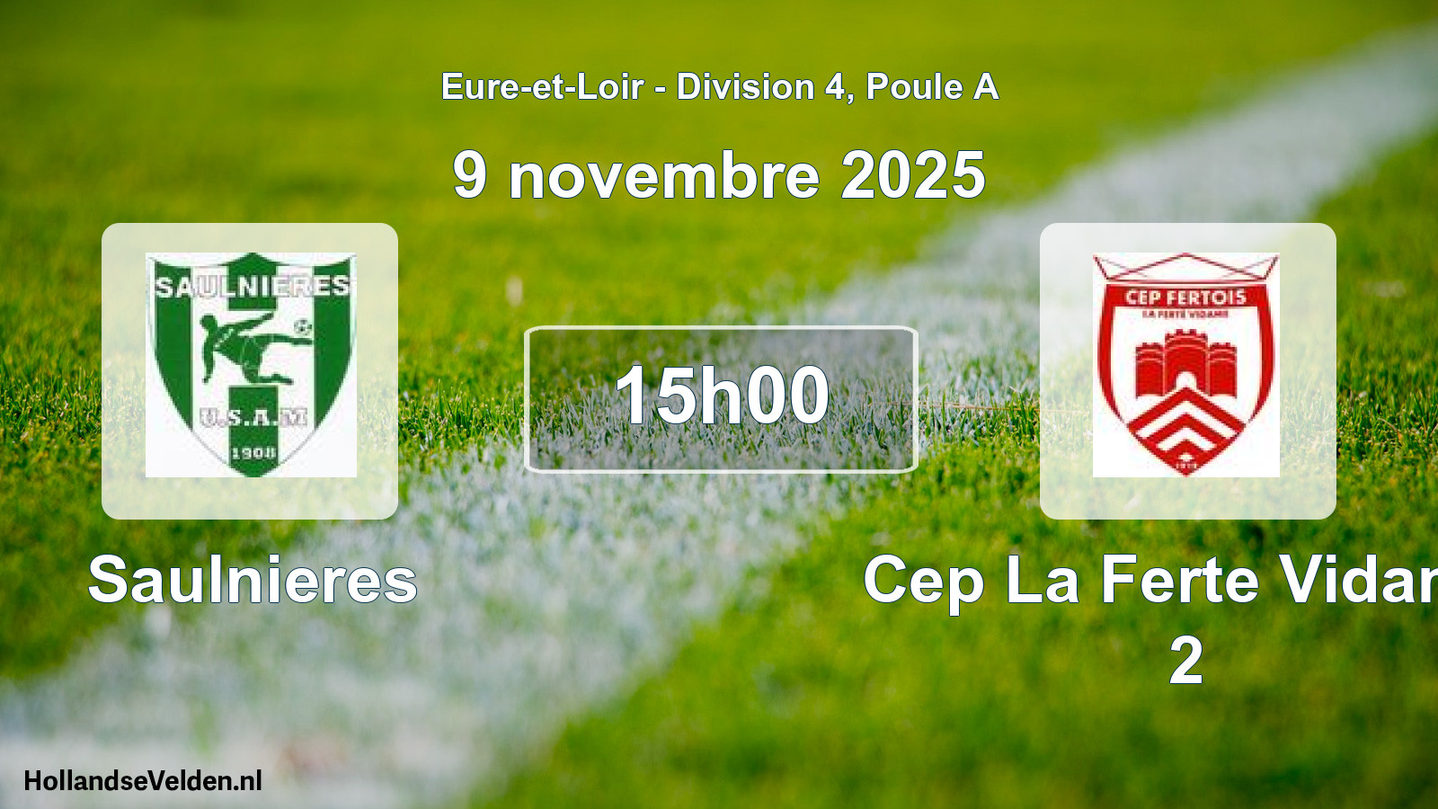 Geplande wedstrijd: Saulnieres - Cep La Ferte Vidame 2 (9 novembre 2025)
