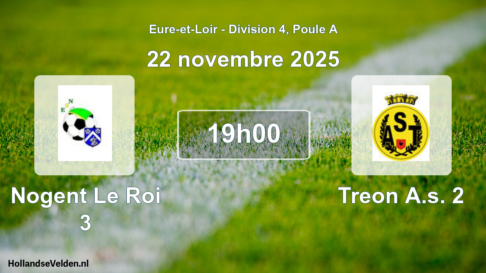 Geplande wedstrijd: Nogent Le Roi 3 - Treon A.s. 2 (22 november 2025)