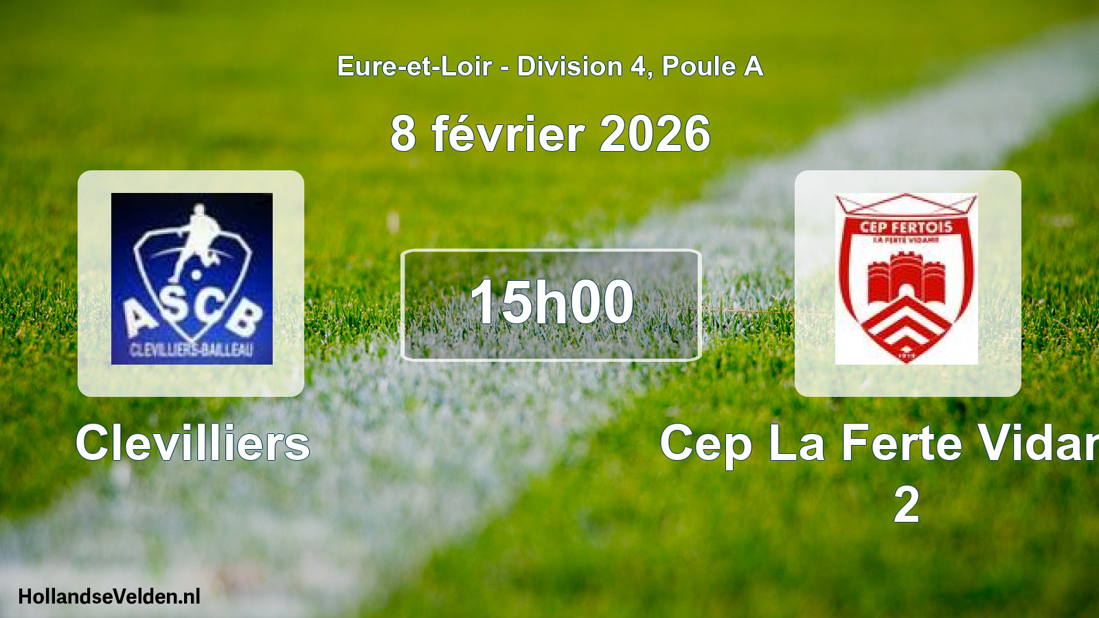 Geplande wedstrijd: Clevilliers - Cep La Ferte Vidame 2 (8 février 2026)