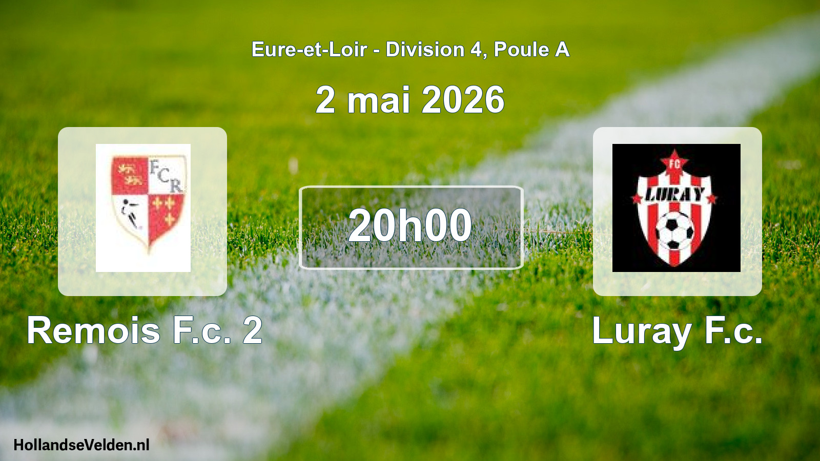 Geplande wedstrijd: Remois F.c. 2 - Luray F.c. (2 mai 2026)