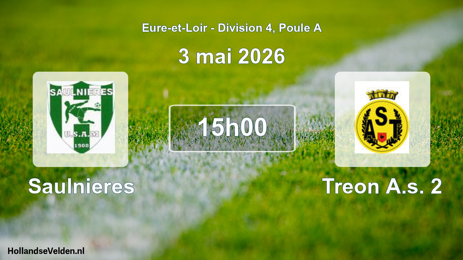 Geplande wedstrijd: Saulnieres - Treon A.s. 2 (3 mei 2026)