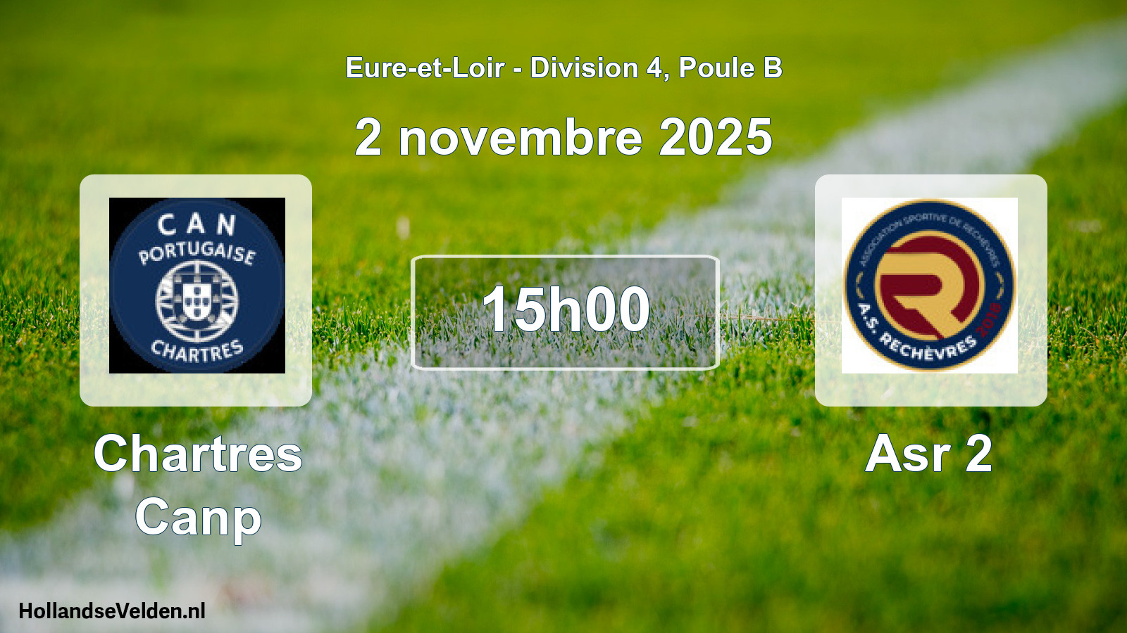 Geplande wedstrijd: Chartres Canp - Asr 2 (2 november 2025)