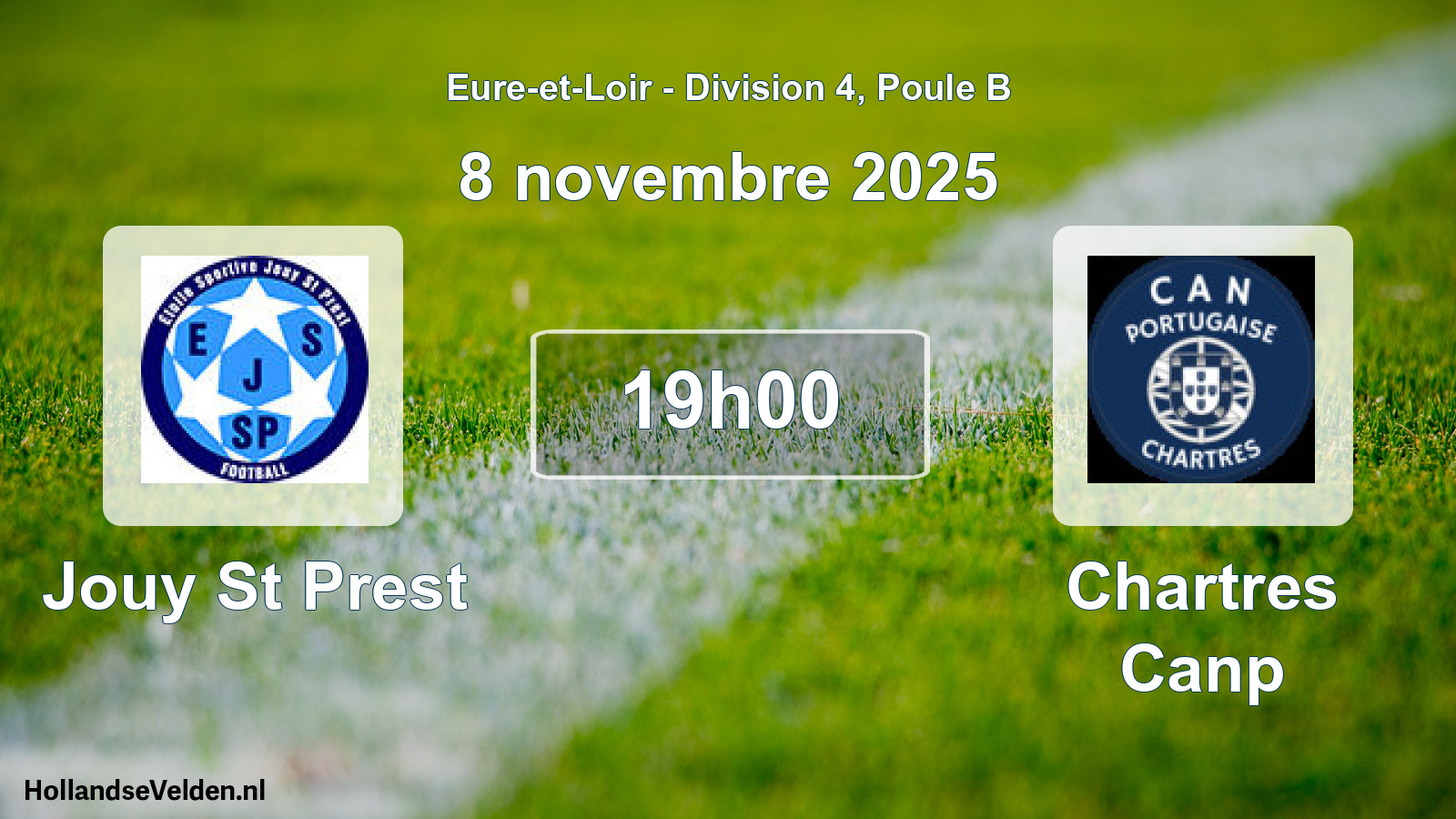 Geplande wedstrijd: Jouy St Prest - Chartres Canp (8 novembre 2025)