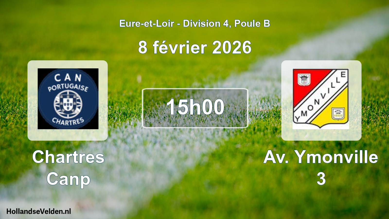 Geplande wedstrijd: Chartres Canp - Av. Ymonville 3 (8 février 2026)