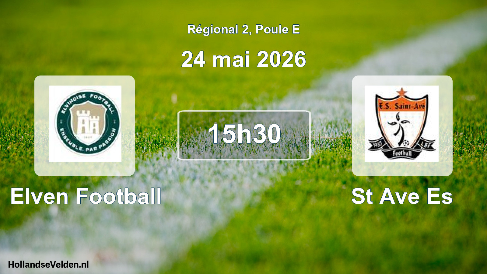Geplande wedstrijd: Elven Football - St Ave Es (24 mai 2026)