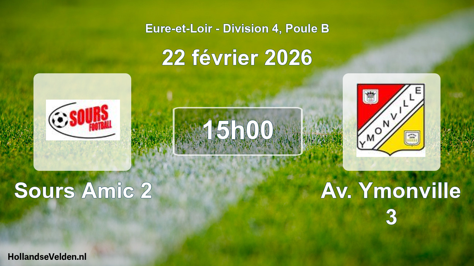 Geplande wedstrijd: Sours Amic 2 - Av. Ymonville 3 (22 février 2026)