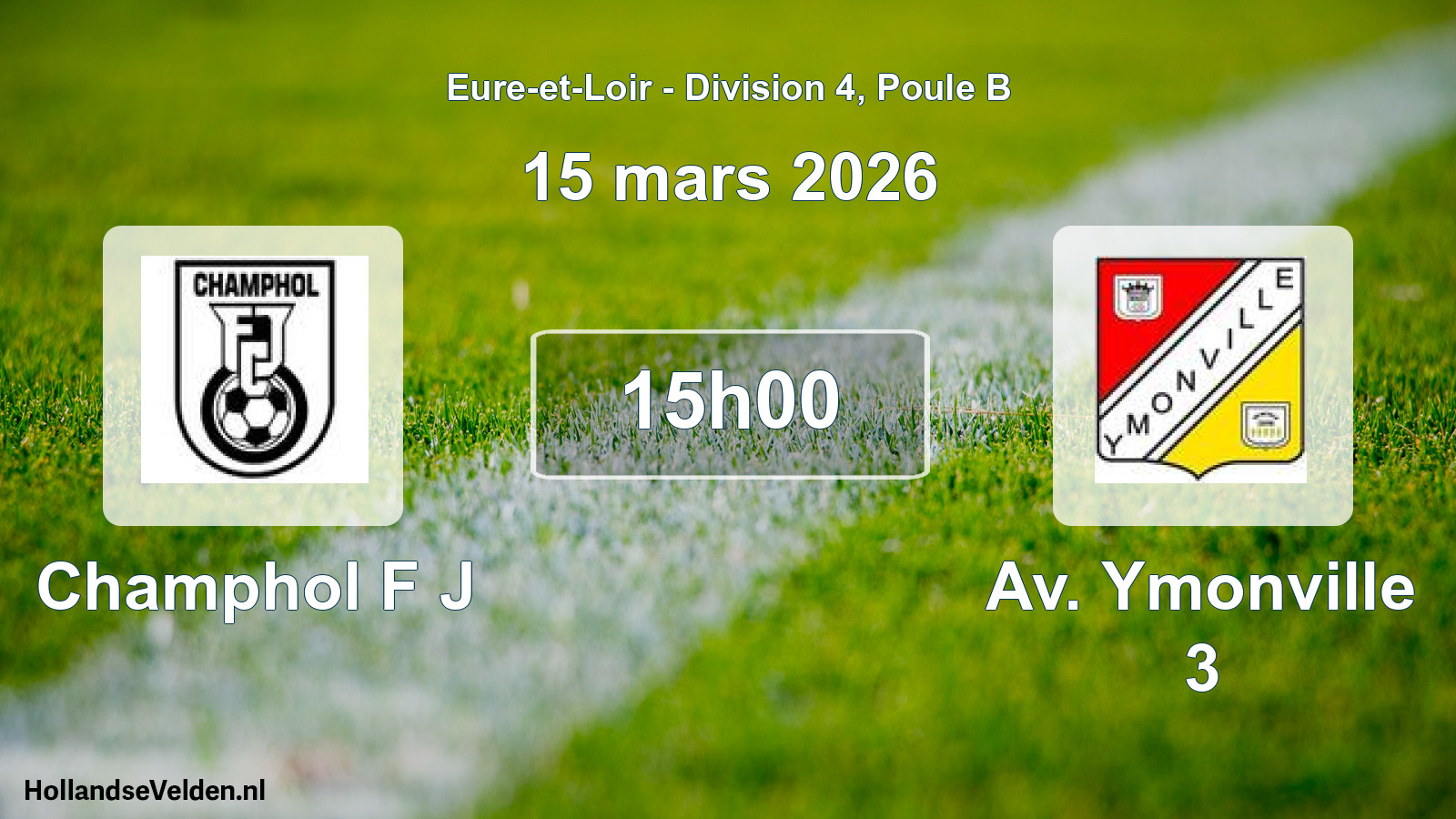 Geplande wedstrijd: Champhol F J - Av. Ymonville 3 (15 mars 2026)